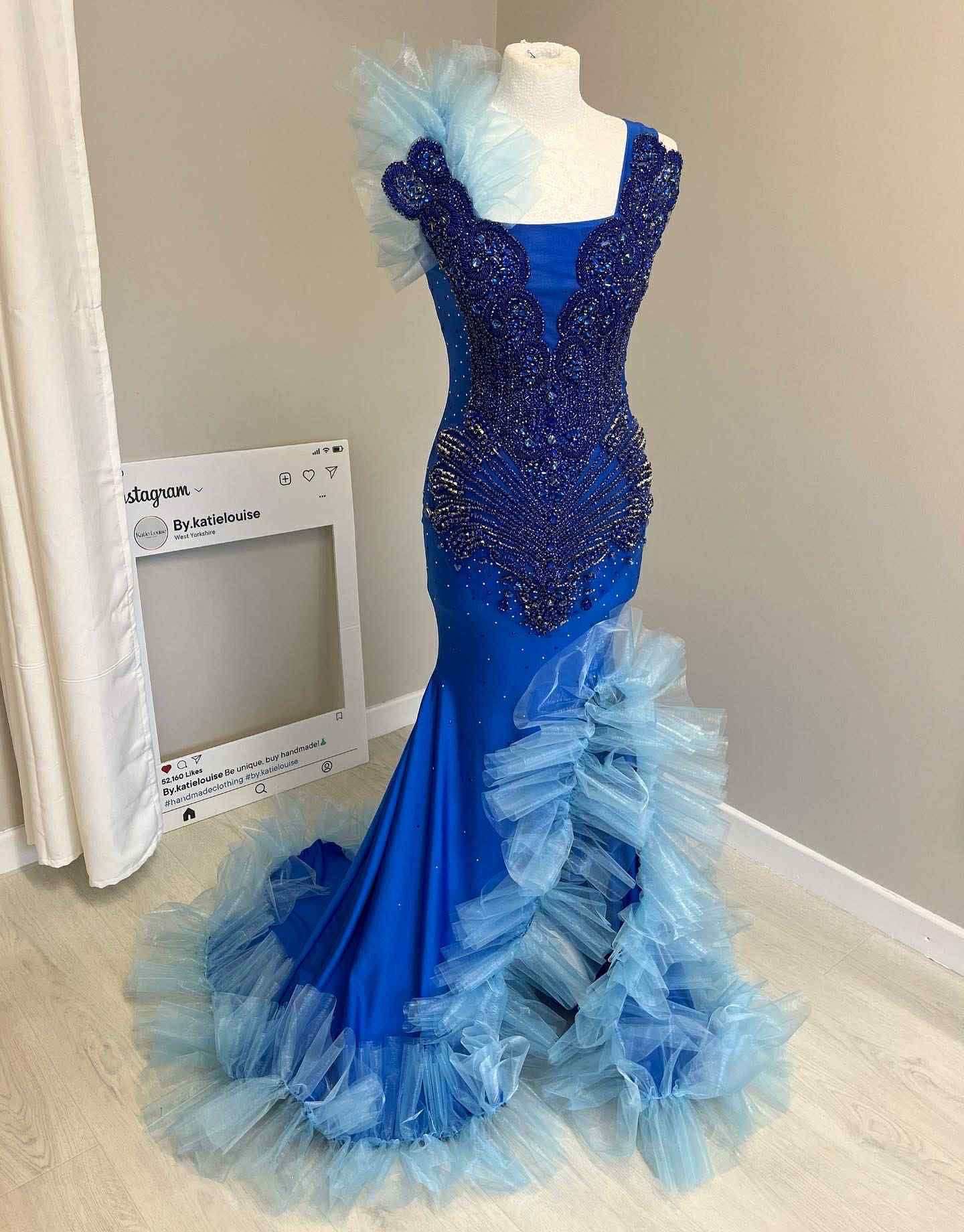 Blue Prom Dress (made to order)