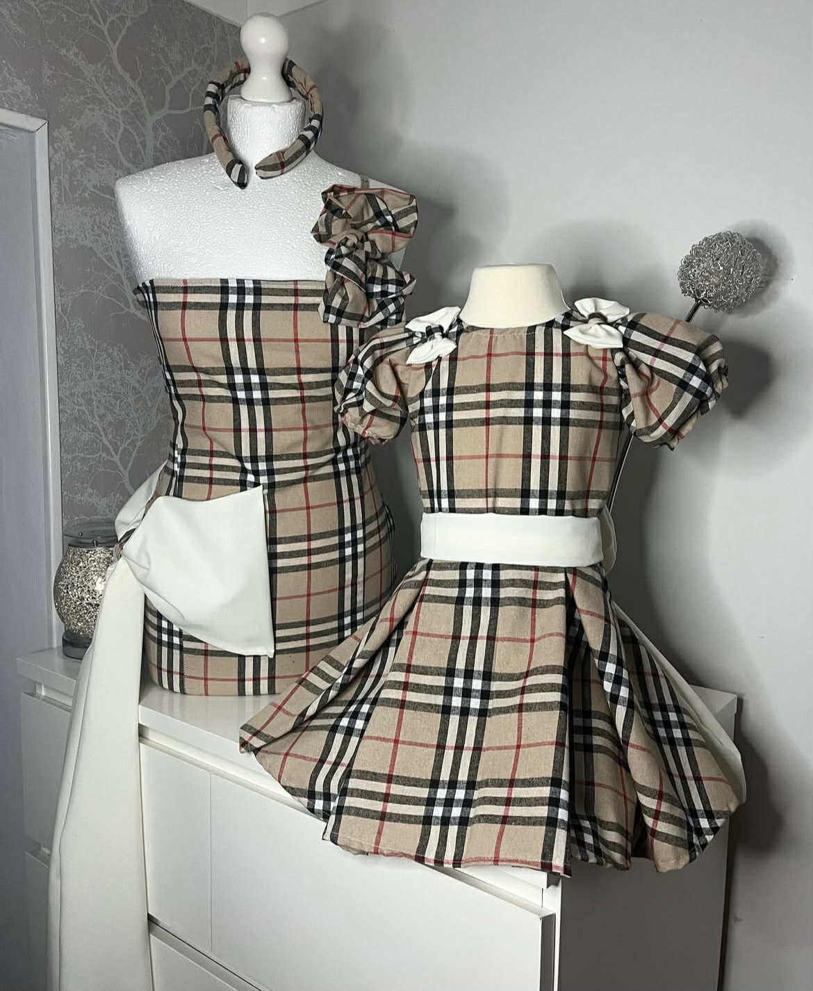 Childs Handmade Checkered Dress (made to order)