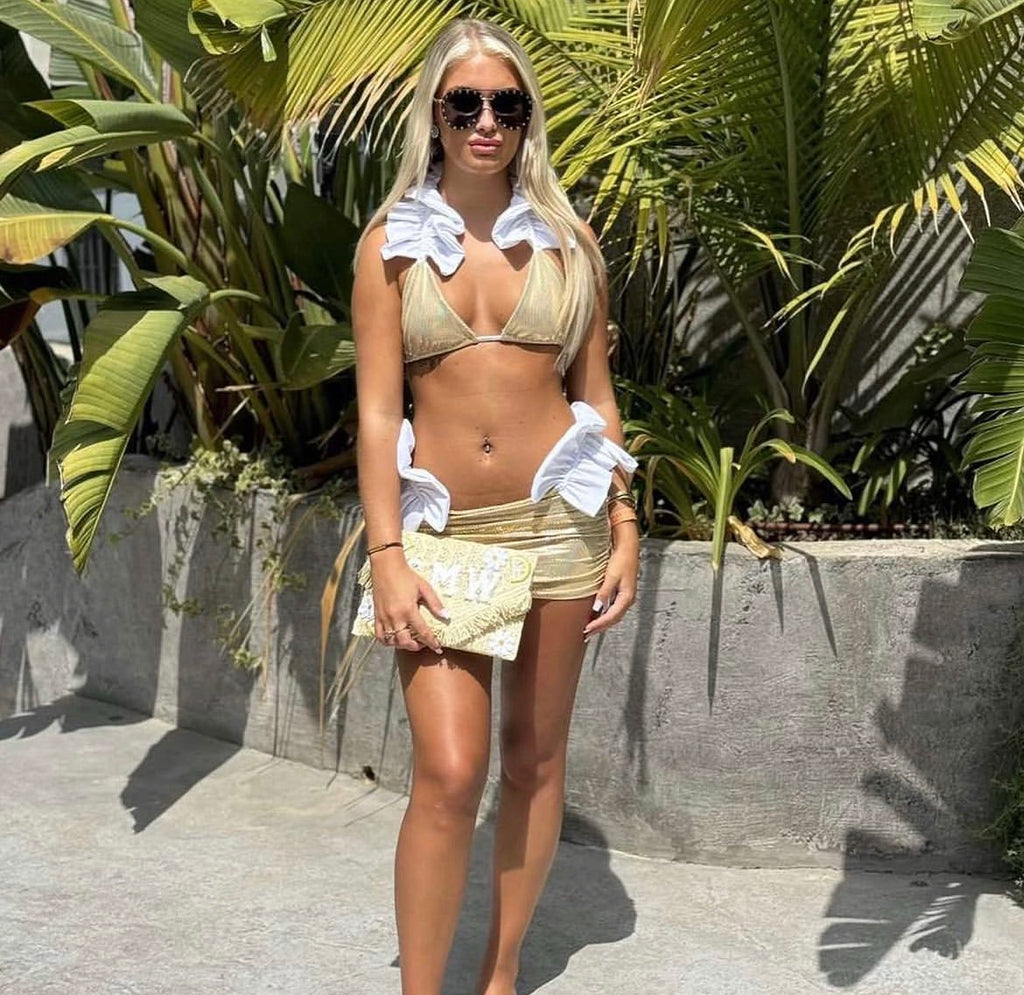 Chanelle Three Piece Bikini Set (made to order)